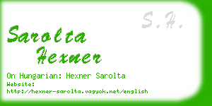 sarolta hexner business card